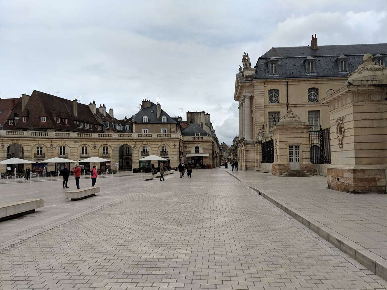 La place de la Libération et le palais des ducs et des États de Bourgogne à Dijon