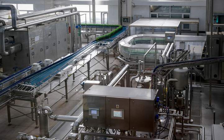Ligne de conditionnement dans une usine agroalimentaire